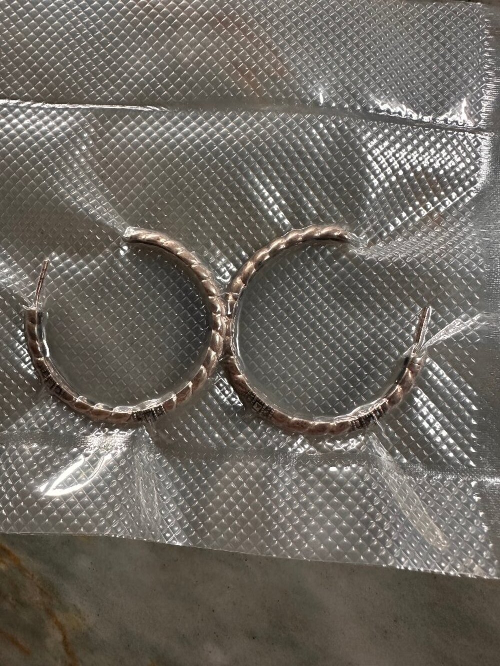 Lois Hill Sterling Silver Twisted Rope C-Hoop Earrings